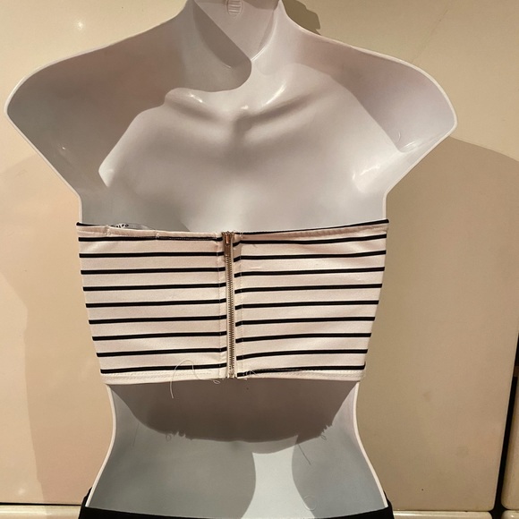 GOJANE V Mine striped bandeau top. - Picture 3 of 3